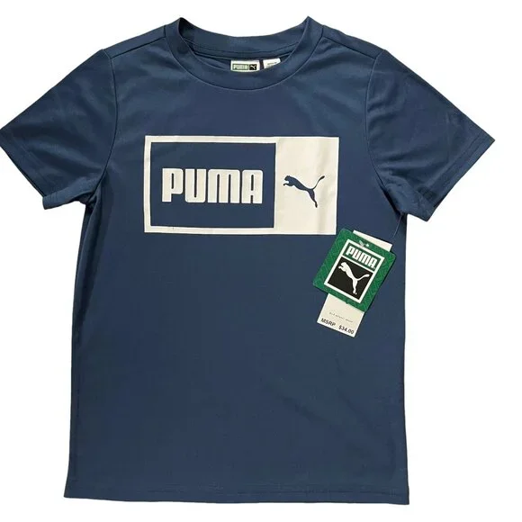 Puma‎ Little Boys T-Shirt & Shorts Outfit Set Size 4 Blue-Gray Short Sleeves - Picture 2 of 3